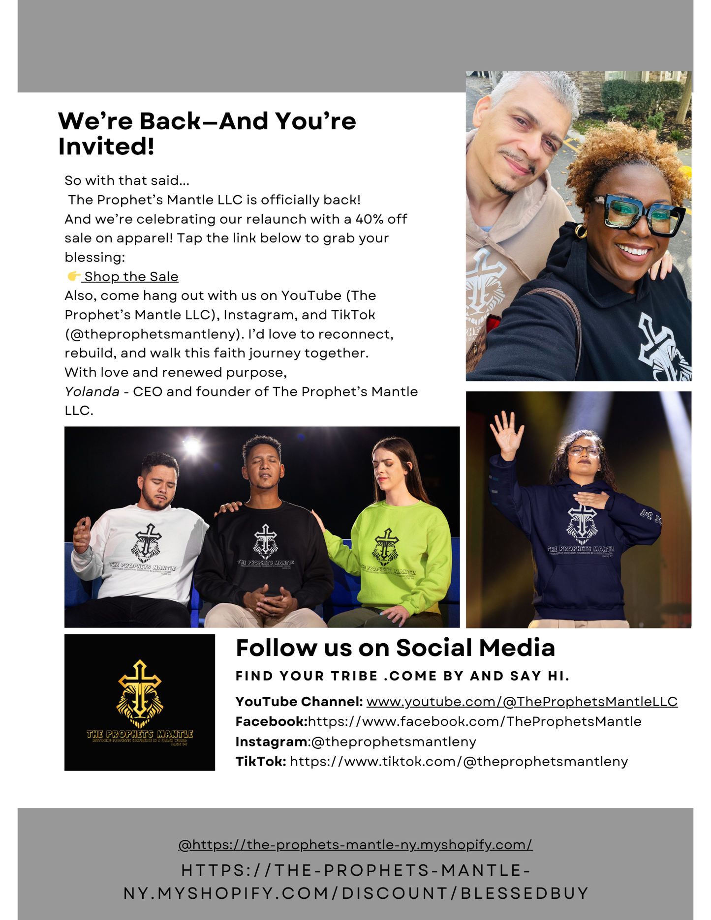 May 2025 The Prophet's Mantle LLC Newsletter