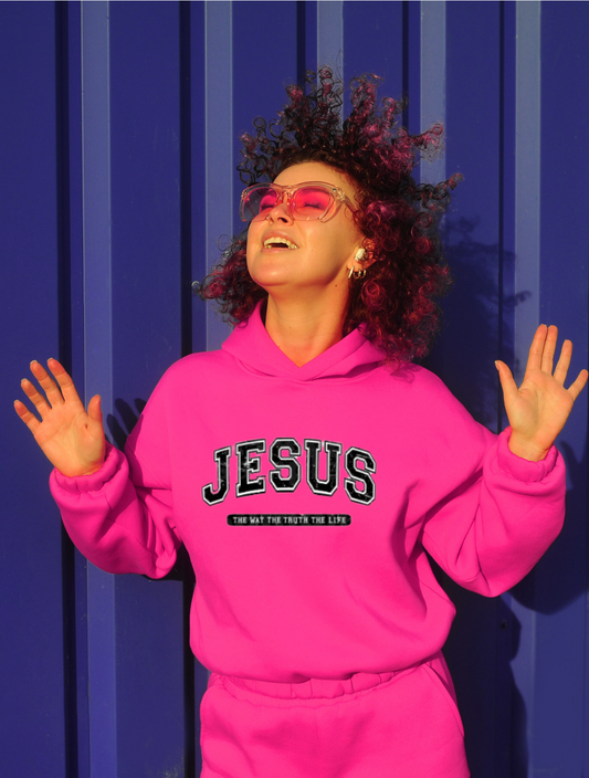 Jesus The Way. The Truth. The Life. Hoodie in Pink  (NEW MERCH!)
